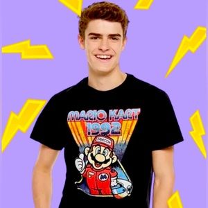 Super Mario Kart 1992 (M) Retro Portrait Tee Shirt